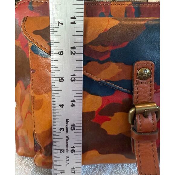 Patricia Nash Avellino Camo Leather Crossbody Bag/Purse Multicolor Boho EUC - Picture 8 of 10